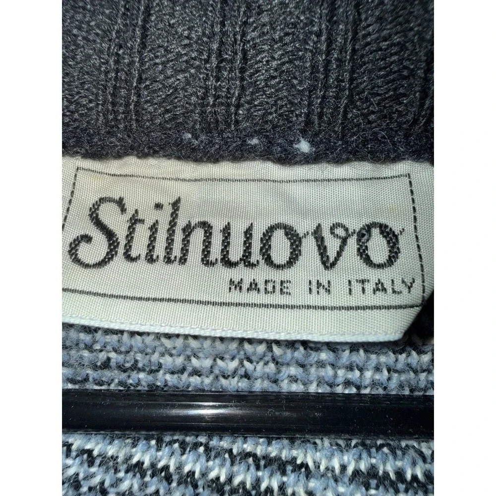 Stilnuovo‎ Knit Sweater M Multicolor Geometric Pullover 30% Wool Vintage 90s